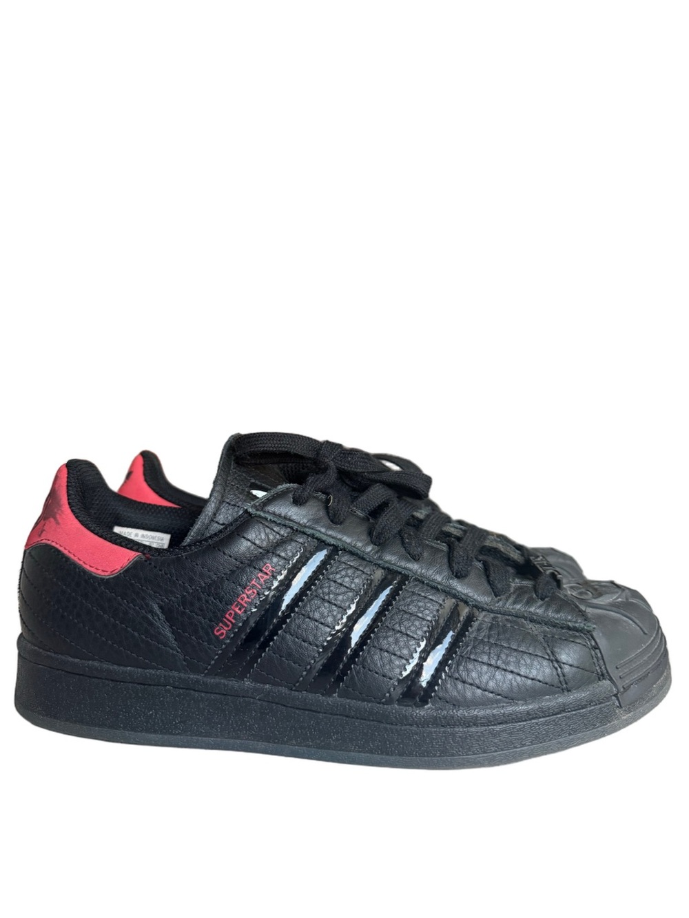 Adidas Superstar Star Wars Darth Vader Black Red Leather Sneakers US 7